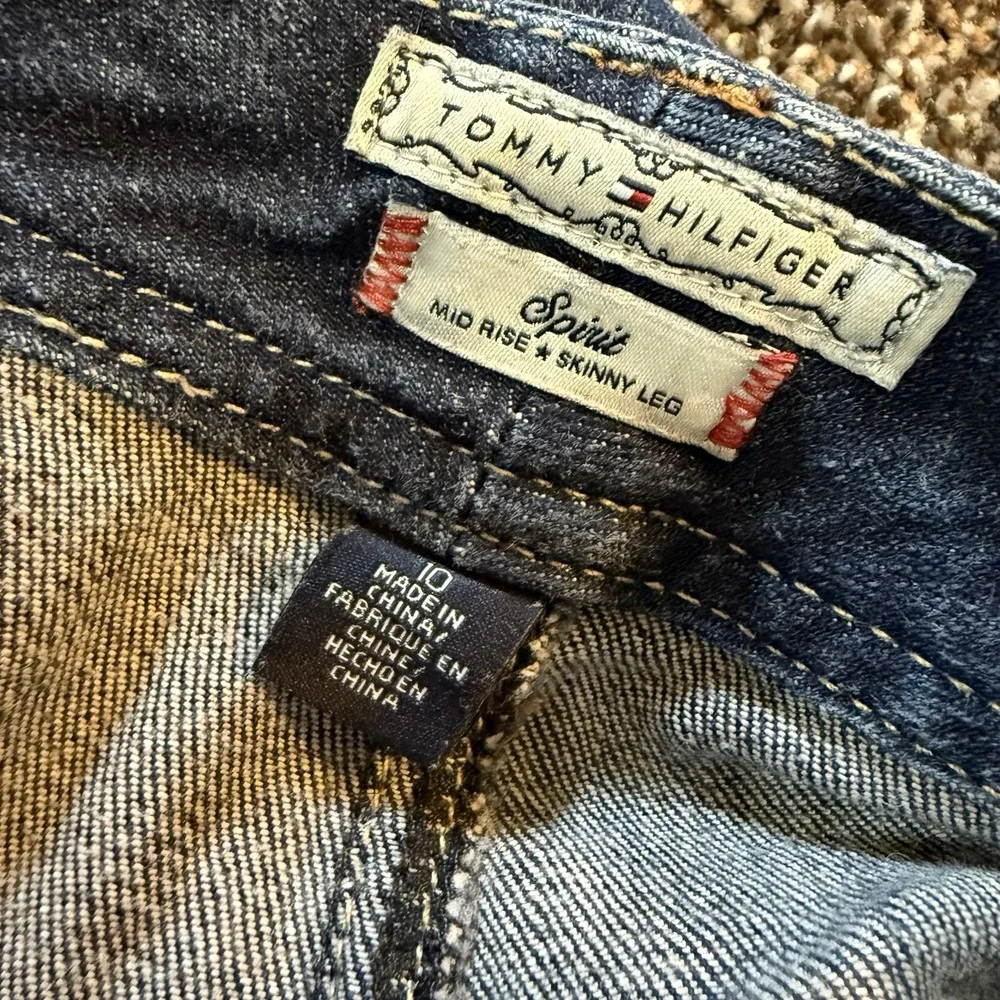 Vintage Tommy Hilfiger Spirit Mid Rise Skinny Leg Jeans Women's 10 Blue 5-Pocket
